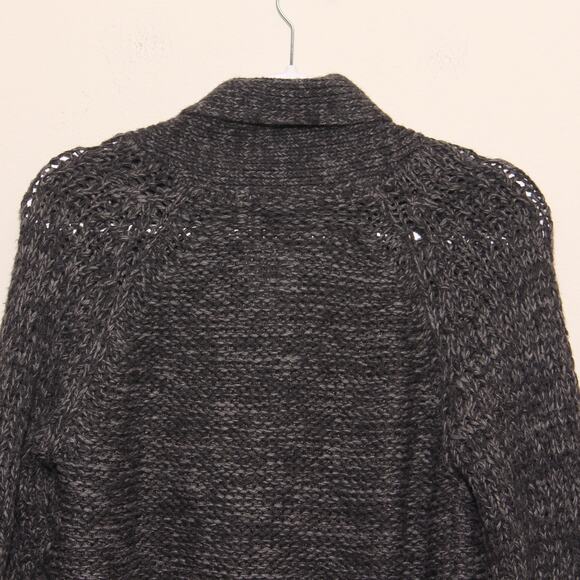 Pronto Uomo Fisherman's Grandpa Cardigan Sweater Size Small Chunky Cable Knit - Picture 5 of 9